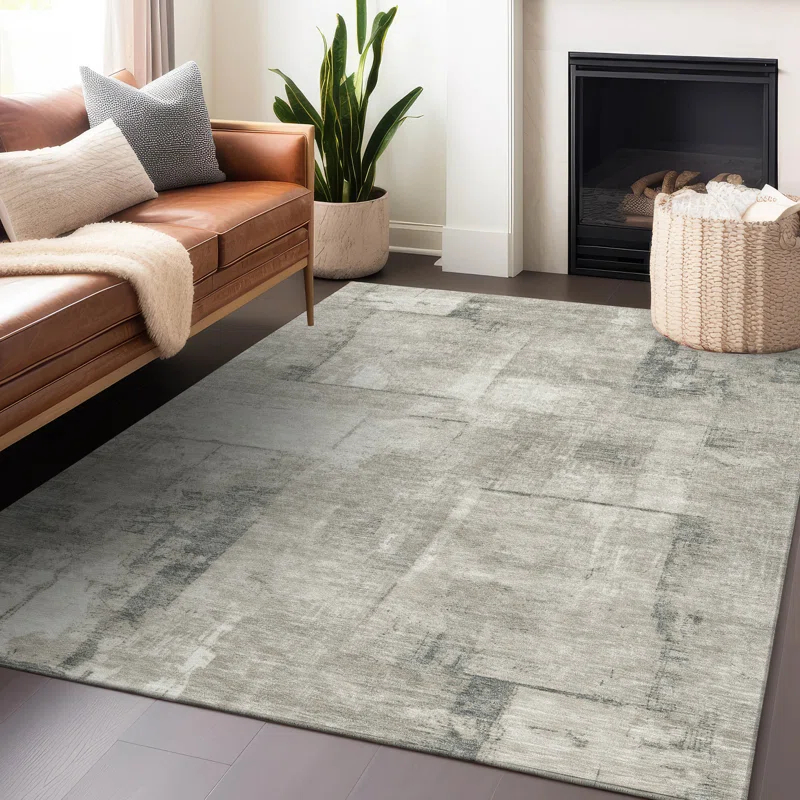 Machine Washable Indoor/Outdoor Chantille ACN1714 Beige Rug