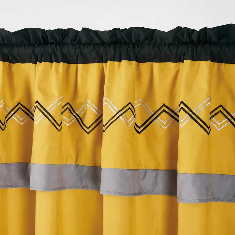 Chezmoi Collection Polyester Room Darkening Curtain Pair