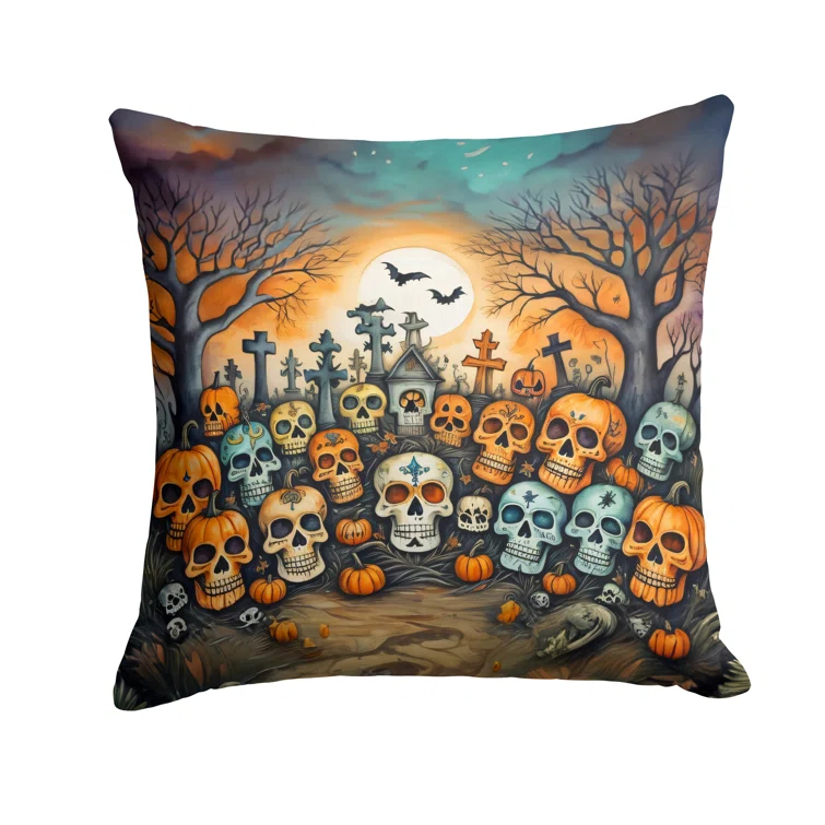 Caroline's Treasures More Spooky Halloween Other/No Pattern Indoor/Outdoor Throw Pillow