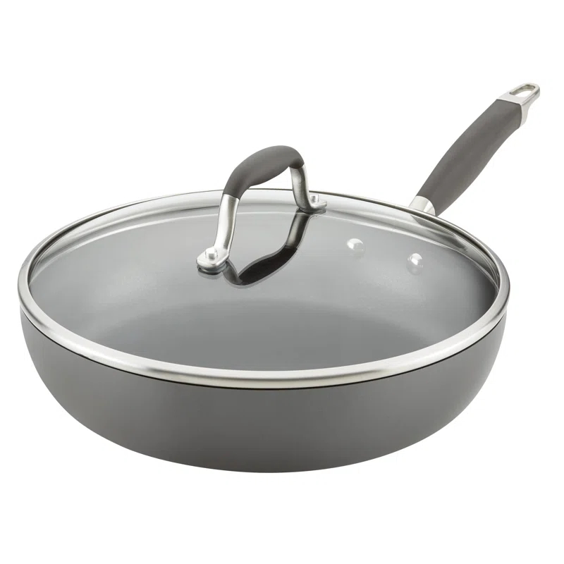 Anolon Anolon Advanced Home Hard Anodized Nonstick Deep Frying Pan / Skillet with Lid, 12 Inch