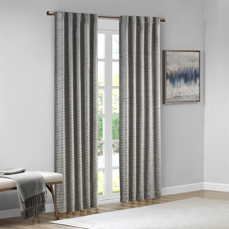 510 Design Colt Room Darkening Poly Velvet Rod Pocket/Back Tab Curtain Panel Pair & Reviews | Wayfair