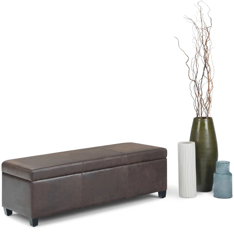 Simpli Home Avalon Storage Ottoman Bench,Assembled