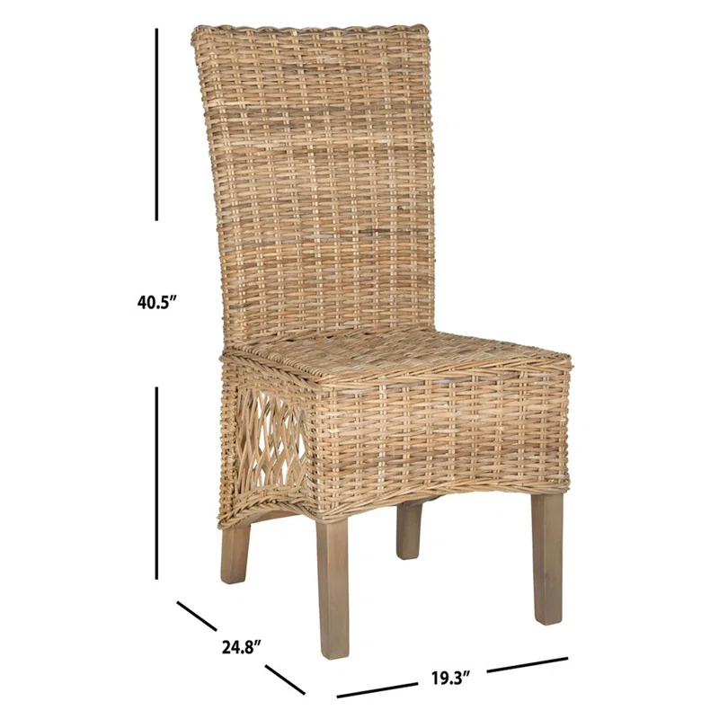 Bayou Breeze Karas Wicker Outdoor Dining Side Chair