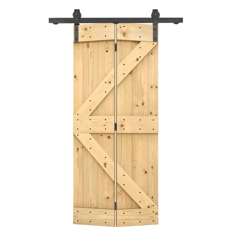 84'' Solid Wood Barn Doors Painted