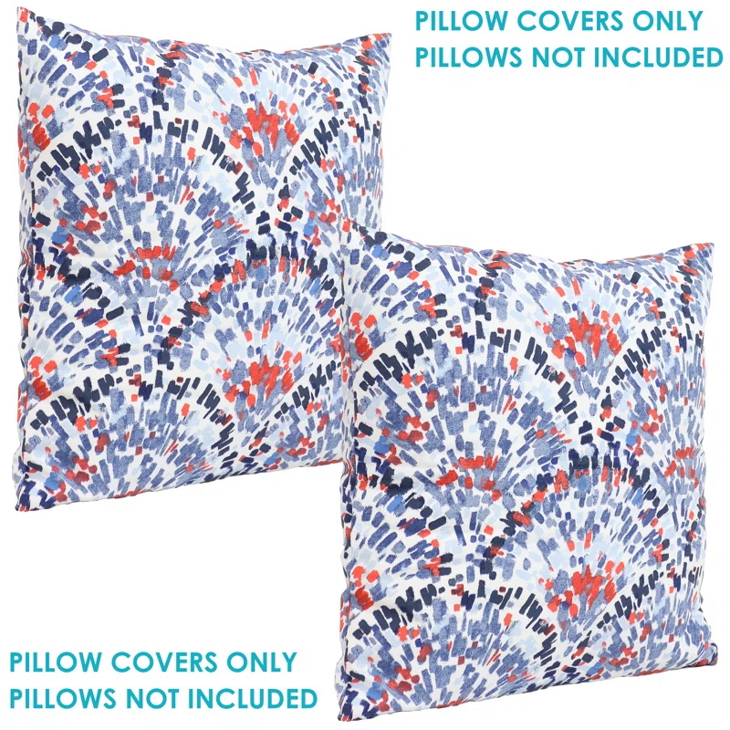 SunnyDaze Decor Indoor/Outdoor Pillow Cover (Set of 2)