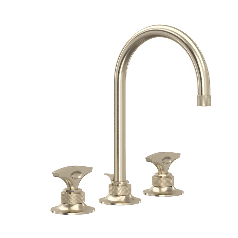 Rohl MB2019DMSTN-2 Graceline Widespread Lavatory Faucet With C-Spout
