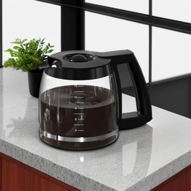 Stack man 12-Cup Replacement Glass Coffee Carafe For Cuisinart Coffee Maker Models DCC-1200, DCC-1100BK, DCC-2650, CHW-12, CHW-12P1, DGB-550BK, DGB-550BK1, DGB-625BC, DGB-700BC, And SS-12 | Part# DCC-1200PRC