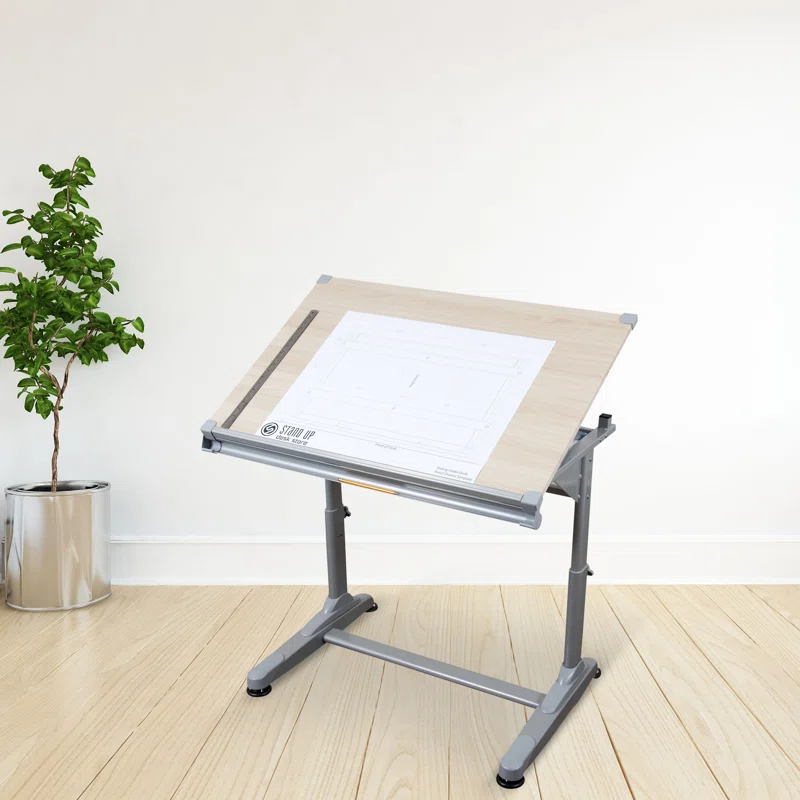 Inbox Zero Vevey Adjustable Metal Base Standing Desk