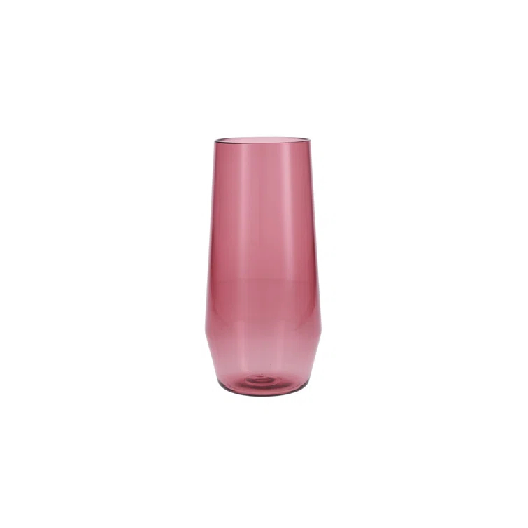 Fortessa Sole Outdoor Shatter Resistant BPA Free Premium Copolyester Plastic Drinkware 6 Pack, Terra Cotta Orange, Stemless Wine Glass (Set of 6)