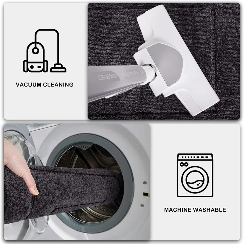 Hokku Designs Machine Washable Kitchen Rug Set [2 PCS] (24" x 35.5"+ 24" x 59")