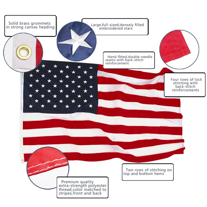 ANLEY Double Sided Nylon House Flag
