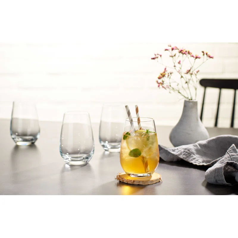 vivo by Villeroy & Boch Group Vivo by Villeroy & Boch Group Voice Set/4 Stemless Lead Free Crystal 13.5 oz All Purpose Glasses (Set of 4)