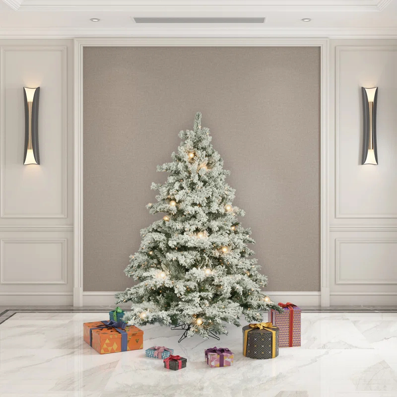 Mariella Flocked Alaskan Artificial Christmas Tree