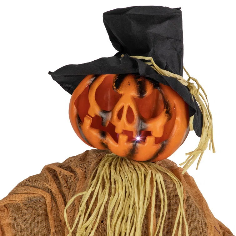 Northlight Seasonal 6' Animated Jack-O'-Lantern Scarecrow Halloween Decoration