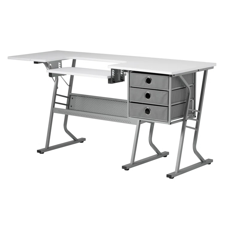 Sew Ready 60.25'' x 23.75'' Sewing Table with Sewing Machine Platform