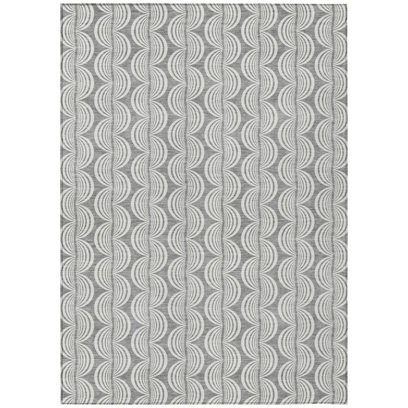 Machine Washable Indoor/Outdoor Chayden ACN1055 Gray Rug