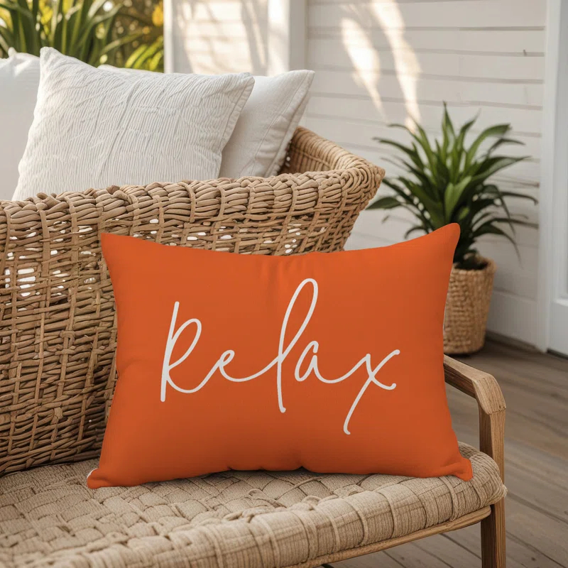 Designs Direct Creative Group Textual Indoor/Outdoor Throw Pillow