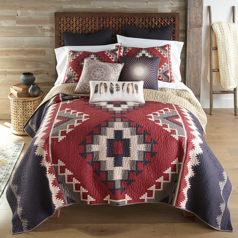 Donna Sharp Mojave Red Reversible Throw Pillow