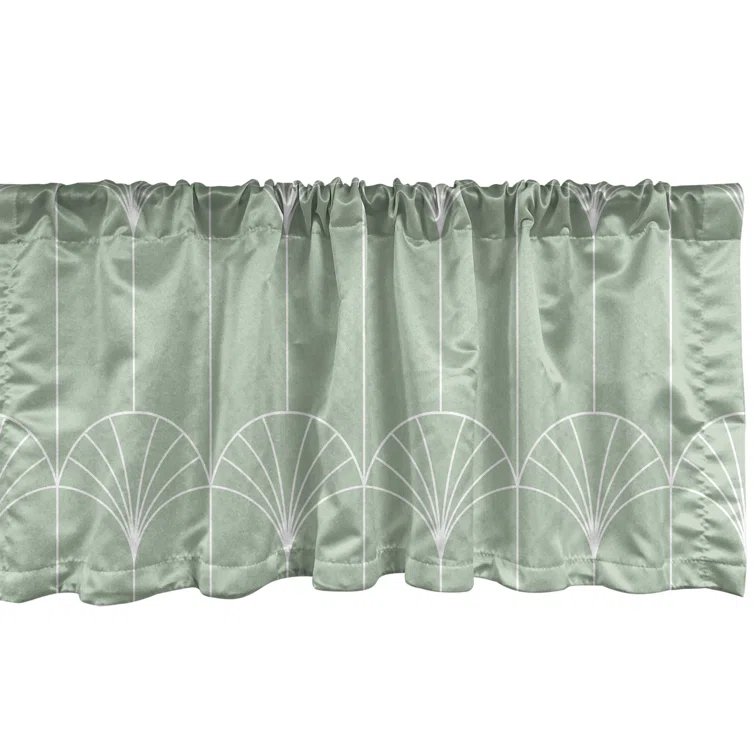 Ambesonne Geometric Tailored 54'' W Window Valance