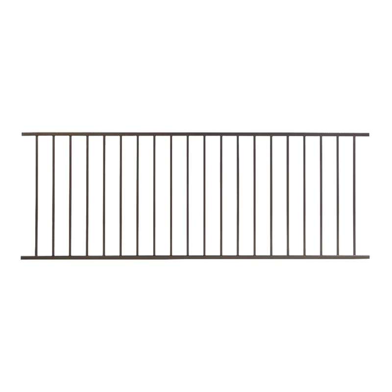 Fortress Building Products Fe26 2 in. x 45.5 in. Steel Railin.g Lin.e Post with Brackets | Wayfair