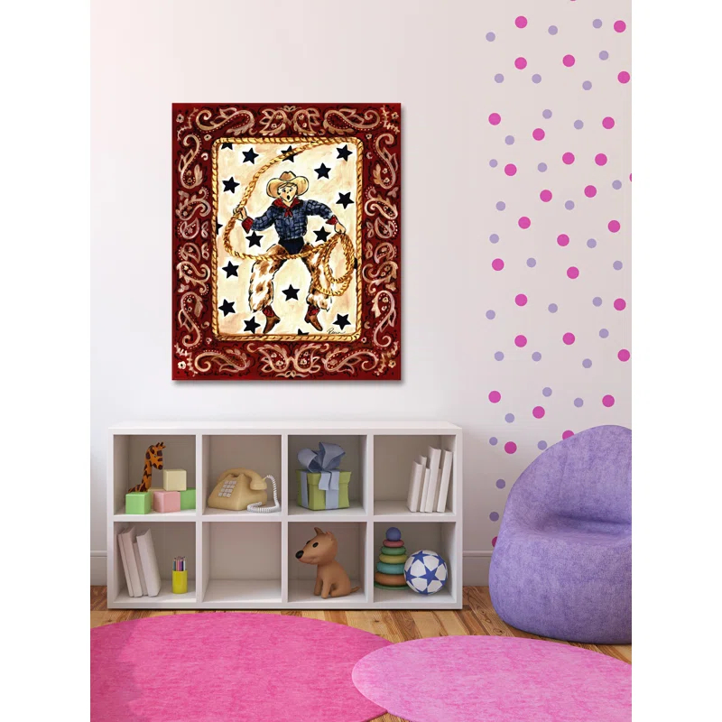 Marmont Hill "Cowboy" by Reesa Qualia Painting Print on Wrapped Canvas
