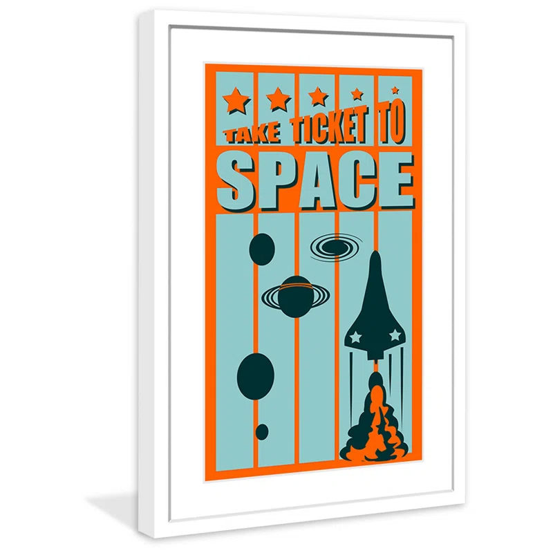 Marmont Hill "Ticket to Space" Framed Print