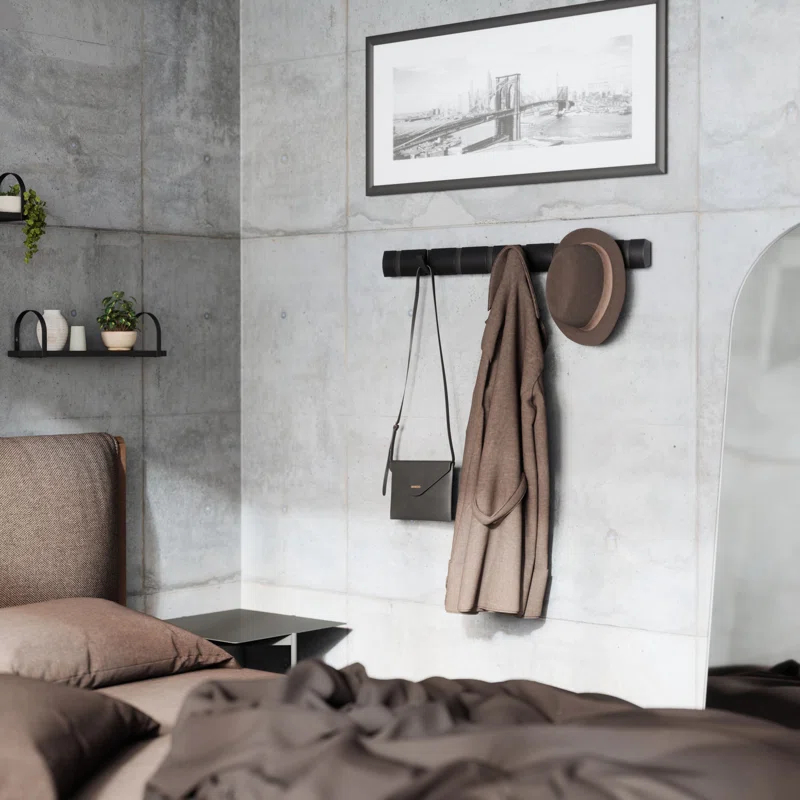 Umbra Flip Solid Wood Wall 8 - Hook Wall Mounted Coat Rack