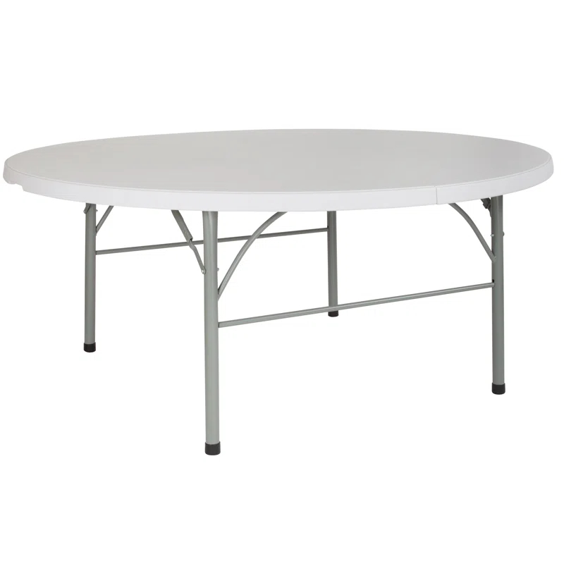 Flash Furniture Noah Stonewall 6' Round Plastic Folding Event Table with Carrying Handle