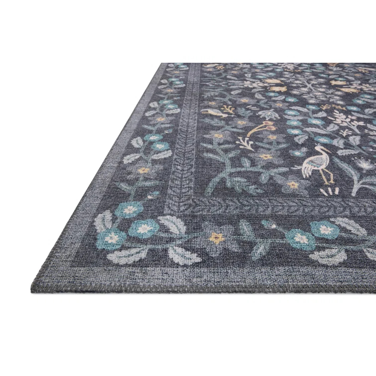 Rifle Paper Co. x Loloi Maison Nightingale Black Rug