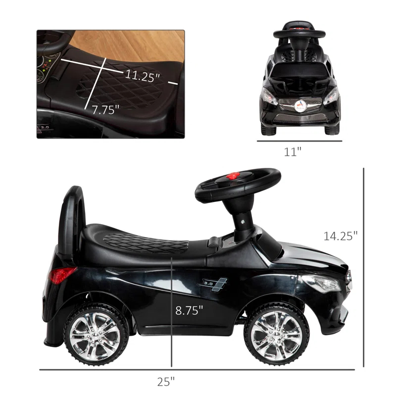 Aosom 1 Seater All-Terrain Vehicles Push/Pull Ride On