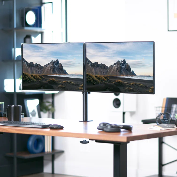 Vivo VIVO Dual Monitor Desk Mount Adjustable Stand, Fits Screens up to 30", STAND-V002 Series