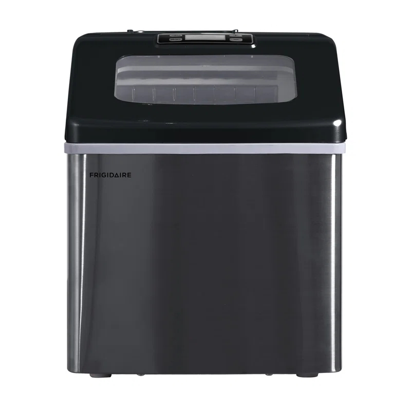Frigidaire Frigidaire Countertop Stainless Steel Ice Maker with Transparent Window, Clear Ice Cube Maker, 40 lbs.