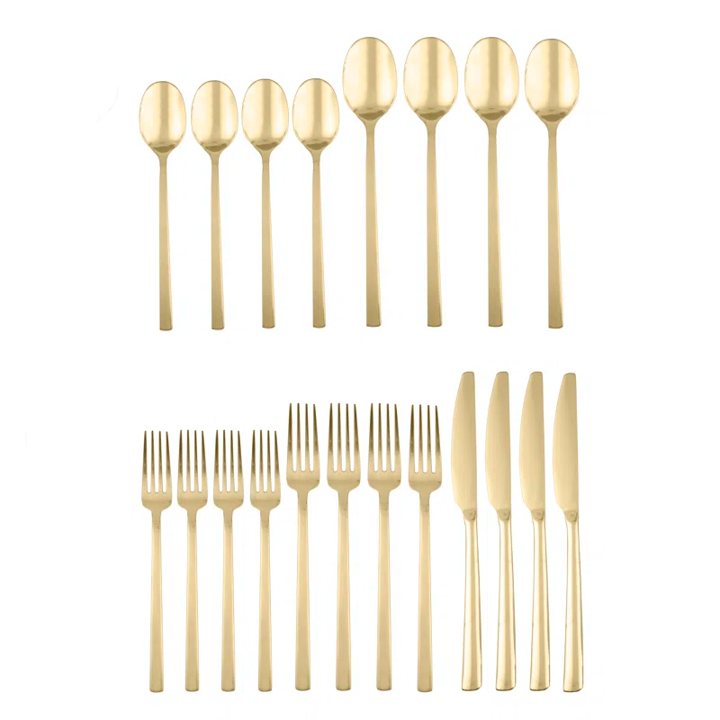 Cambridge Silversmiths Cambridge Beacon Satin 20-Piece Flatware Set, Service for 4