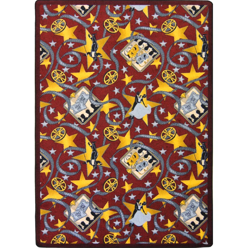Joy Carpets Gaming and Entertainment Silver Screen by Joy Carpets Area Rug