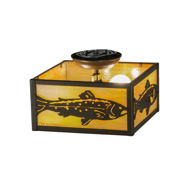 Glass Semi Flush Mount