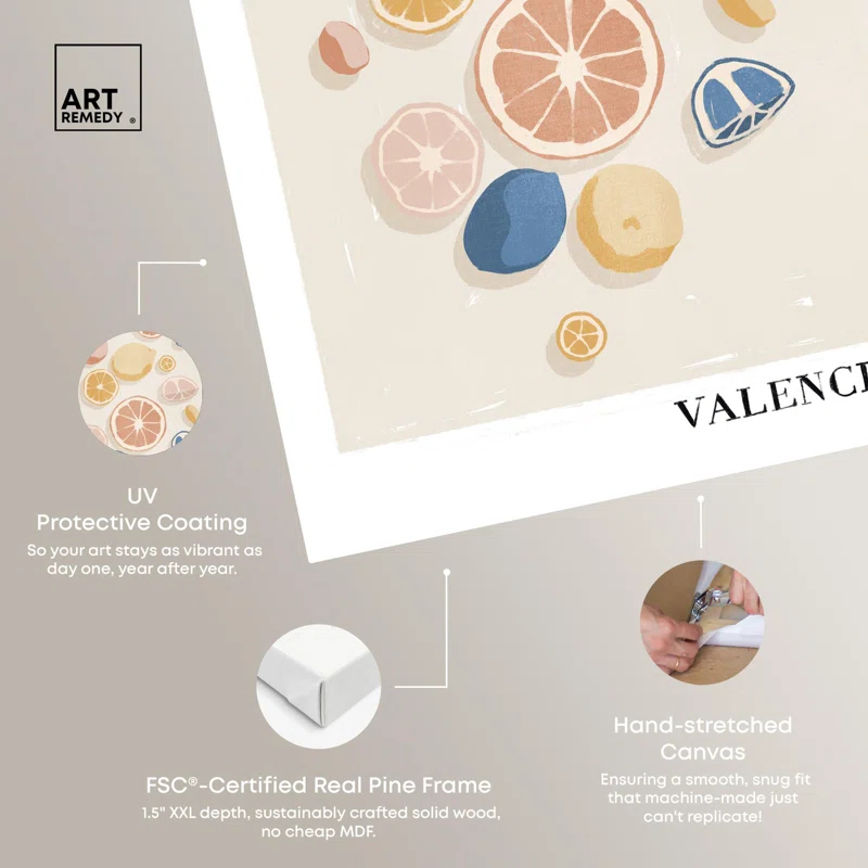 Art Remedy Fruit Market Valencia Canvas Modern Kitchen Print by Art Remedy
