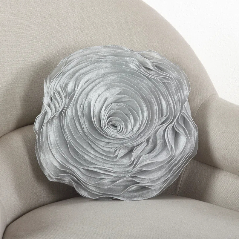 Rose Reversible Throw Pillow