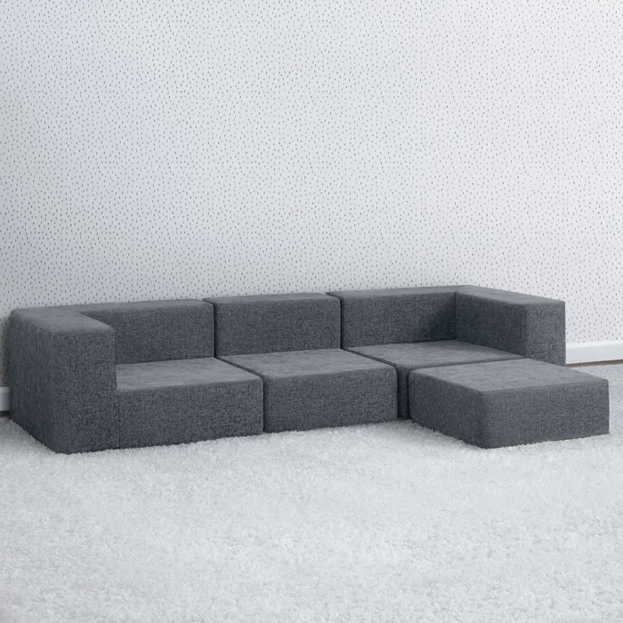 Delta Children 4-Piece Cozee Kids Sofa and Ottoman Set