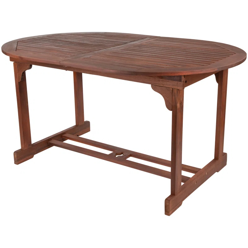 Northlight Seasonal Oval Outdoor Acacia Wood Folding Patio Dining Table