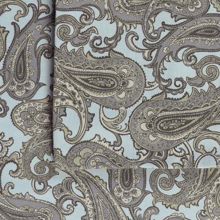 Tribeca Living Flannel Paisley Sheet Set