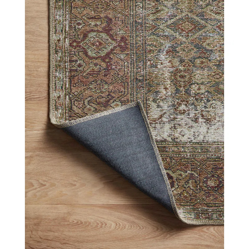 Amber Lewis x Loloi Georgie Oriental Moss/Salmon Area Rug
