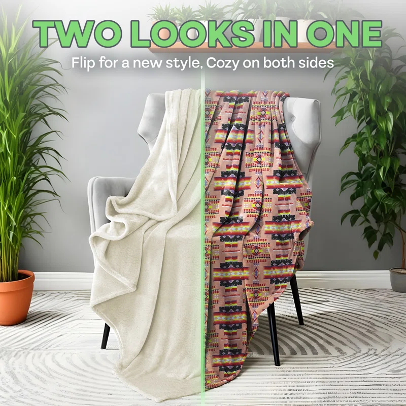 WW Sheets Luxuriously Cozy, Super Warm & Soft Aztec Bed Blanket, Southwestern Style Throw Blanket