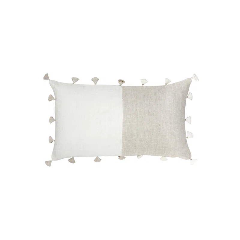 Anaya Tassels Feather Throw Pillow