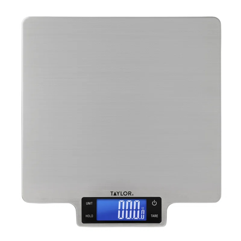 Taylor Taylor 22Lb Ultra-Precise Digital Stainless Steel Household Kitchen Scale, One, Silver