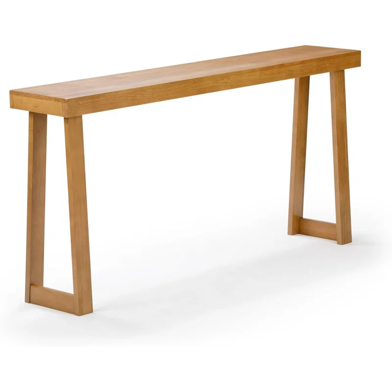 17 Stories Solid Wood Console Table, 66 Inch, Sofa Table, Narrow Entryway Table for Hallway