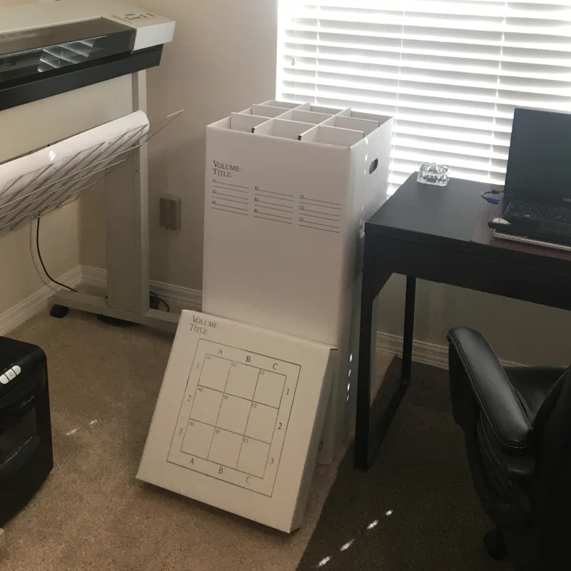 Advanced Organizing Systems Cardboard Rolled Files Box