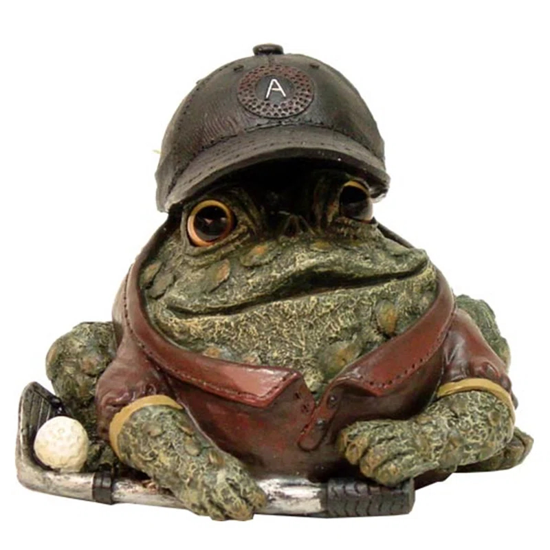 HomeStyles Golfer Character Toad/Frog Garden Statue