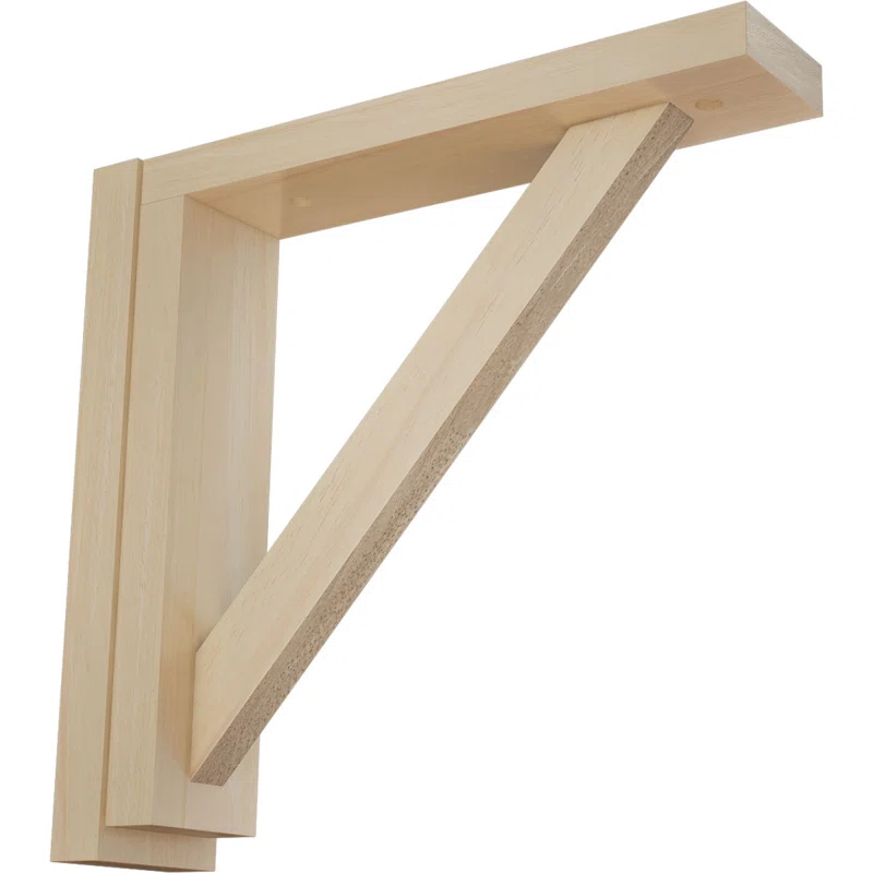 Ekena Millwork Traditional H 2.5'' W D Wood Bracket / Corbel