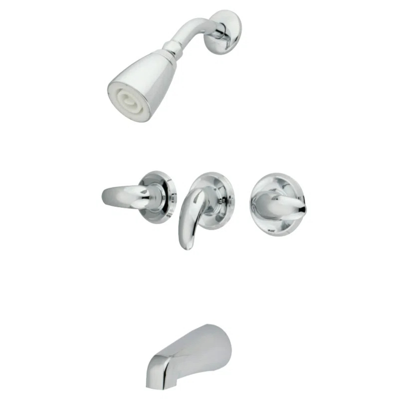 Kingston Brass Legacy Triple-Handle Tub and Shower Faucet