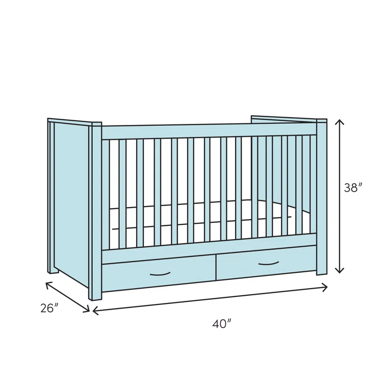 Dream On Me 2-in-1 Mini Convertible Portable Crib